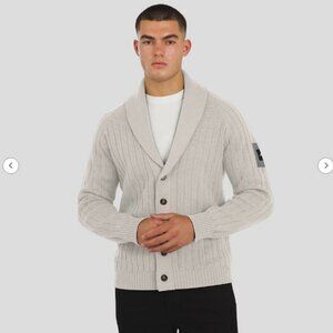 NEW! Men's New York Jets J. Palmer Gray The Playmaker Cardigan Raglan Sweater